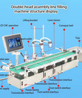 Rock Solid Automatic Double Head Liquid Filling Machine With Dead Simple Plug And Play Interface And No Fuss Adjustable Speed For Smooth Assembly Line Bottling.