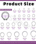 M4-M28 C-clip Snap Ring Size Chart from Shop Approved Stainless Steel External Circlip Assortment Kit, 21 sizes.
