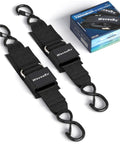 Adjustable Marine Boat Trailer Transom Tie Down Straps With Quick Release Buckle For Secure Transport Of Boats Jet Skis And Watercraft DOT Compliant Heavy Duty 1600lb MBS 400lb WLL shown with packaging