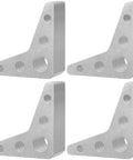 Twenty Pack Heavy Duty Weld On Gusset Plates showing four triangular steel braces with half inch holes.