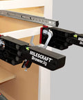 Drawer Installation Jig Reversible With Built In Level And Non Marring Rubber For Cabinet Protection with alignment fences.