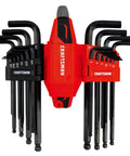 Universal L To T Allen Wrench Set with Quick Convert T Handle Adapter displayed with 20 piece steel black oxide finish.