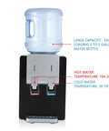 Desktop Water Cooler Dispenser With Hot And Cold Water Top Loading Child Safety Lock Modern Countertop Drinking Fountain