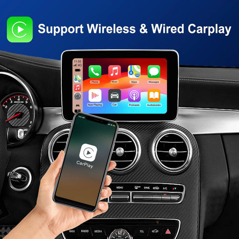 Must-Have Dope Wireless CarPlay Android Auto Adapter for Mercedes-Benz A B C E CLA GLK ML SLD 2012-2015 dashboard