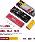 Red Heat Shrink Tubing 3 to 1 Ratio 9.5mm 20ft Dual Wall With Adhesive Liner packaging and 20 pcs, UL listed, ROHS lead-free.