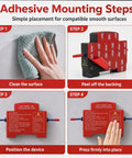Adhesive mounting steps for 10 Pack Temp Triggered Fire Extinguishers Dual Din Rail Mount Heat Aerosol Auto Flame Suppressors.
