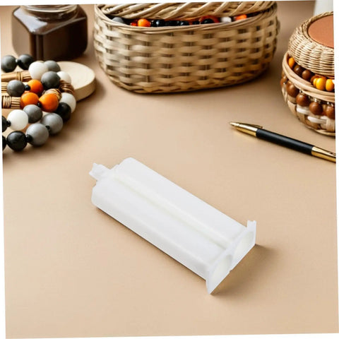 Dual Component Adhesive Dispenser Tubes With Precise Glue Dispensing And Steady Flow Control 50ml Resin Cartridges Portable Plastic Cartridges For Outdoor Repairs And Construction Projects, white plastic tube