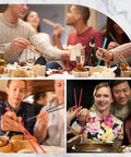 Group dining with Dishwasher Safe Fiberglass Chopsticks Set for Everyday Meals, 5 Pairs, colorful and reusable in use