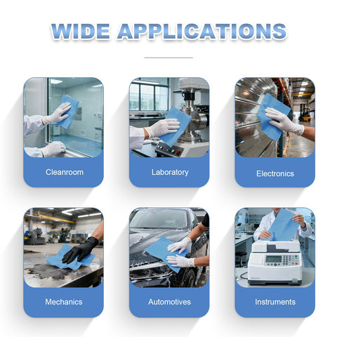 Top Notch Heavy Duty Cleanroom Wipes Lint Free Cloths used in cleanroom, lab, electronics, mechanics, automotive, instruments
