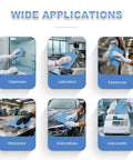 Wide applications of Hella Absorbent Heavy Duty Cleaning Cloths Jumbo Roll In Royal Blue for cleanrooms, laboratories, mechanics, and electronics.