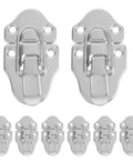 6 Piece Vintage Metal Jewelry Box Latches Set With Screws In Silver Retro Iron Case Clasps