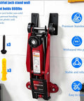 2 Pack Wall Mount Jack Stands Organizer For Floor Jacks Universal Car Jack Holder Space Saving Garage Rack Brackets Installed