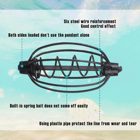 10 Pack Spring Fishing Feeder Bait Cage Holder For Carp And Bream Tackle Method Feeder Cage 25 Gram Black with wire reinforcement