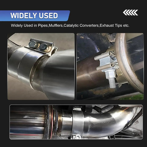 Heavy Duty 2.5 Inch Stainless Steel Narrow Band Exhaust Clamp O Type Clip for Mufflers and Pipes installation