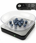 Digital Kitchen Scale With Pull Out Display 0.1g Precision 11 Lb 5 Kg Capacity LED Backlit USB Rechargeable Stainless Steel Platform