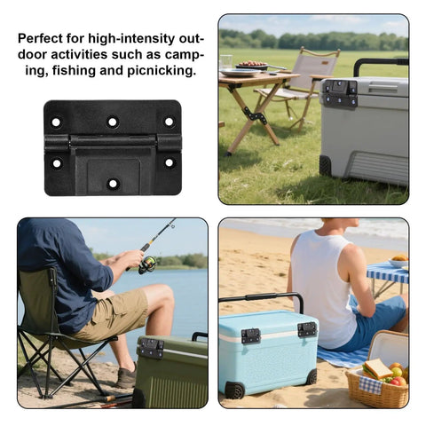 Replacement Igloo Cooler Hinges 2 Pack For 150 To 165 Qt Coolers Oversized Mechanical Hinges With 12 Stainless Steel Screws Durable Plastic Construction Built To Last