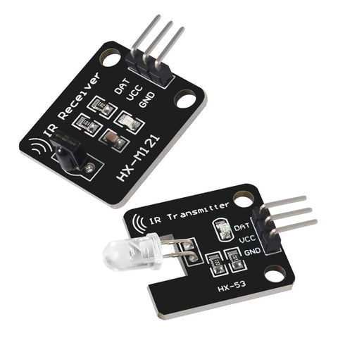 4 Piece 38KHz IR Transmitter And Receiver Sensor Modules Kit for electronics projects with high sensitivity receiver and LED indicator