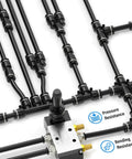Black Heavy Duty Three Eighths Inch OD Nylon Pneumatic Air Tubing Kit 10 Meter 32.8 Ft DOT Rated 362 PSI Working Pressure