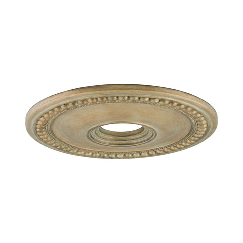 Wingate Ceiling Medallion Hand Painted Antique Silver Leaf 1.5H By 20Dia Transitional Decor
