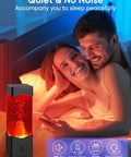 USB Powered Volcano Night Light For Kids And Adults next to couple, relaxing mood lamp in bedroom setting, soft LED glow