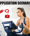 Two Pack Magnetic Treadmill Safety Keys Universal Emergency Stop Magnet Replacement Parts in gym setting with runner