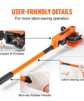 VEVOR Manual Pipe Tube Bender For 3/8 To 1 Inch Od Copper And Aluminum Lines With Seven Bending Dies view showing labor-saving lever and rubber handle.