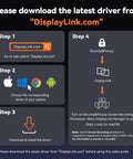 Instructions for downloading DisplayLink drivers for Slick Five Monitor Docking Station with Beefed Up Cooling Fan.
