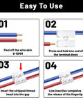 Step-by-step guide to using Quick Plug Electrical Cable Connectors 120 Pack 2 Pin for easy automotive wiring.