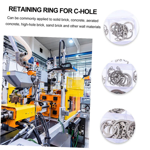 150 Piece Stainless Steel Snap Rings C Clip Retaining Ring Kit For Shafts and industrial application