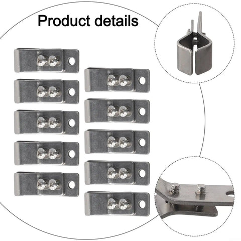 Adjustable SS304 Stainless Steel Pipe Clamps For Sunshade Net Installation Built To Last Heavy Duty Rust Resistant Brackets For 16mm To 26mm Poles Garden Greenhouse Patio Shade Structure Hardware 10 Pack