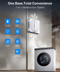 Front view of W3 Omni Robot Window Cleaner With Auto Clean Station Hands Free Self Cleaning System Triple Spray And Win