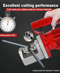 Huge Power Electric Hydraulic Rebar Cutter, Portable Steel Iron Rod Cutting Tool With 1250W & 1700W Low Noise Copper Motor cutting rebar with a stopwatch.