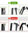 Top Tier Glasses Arm Replacement Set For Everyday Spectacles Includes Heavy Duty Screws Tough Nylon Washers showing 1.5mm flat thread design.