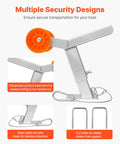 Hella Durable Adjustable Boat Trailer Winch Stand With Roller Hot Dip Galvanized Steel showing security hook and U-bolts for stability.