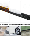 Tough EV Charger Cable Guard Sleeve With Quick Hook And Loop Wrap in snow, shields cords from damage. Fits up to 20mm cables.