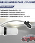 Mitsubishi Windshield Washer Fluid Level Sensor For Outlander 2014-2020, Outlander Sport 2016-2025, Outlander PHEV 2018-2022, Eclipse Cross 2018-2025 Replacement 8260A406 Plug And Play Easy Install, white sensor with connector