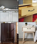 4 Pack 4 Inch Bronze Metal Cabinet Handles Rustic Drawer Pulls Vintage Curved Cupboard Handles For Kitchen Cabinets Furniture And Closet Doors With Screws Easy Install And Durable Solid Metal Hardware With Retro Vibe on various furniture types.