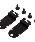 Dishwasher Side Mounting Bracket Replacement Kit Including Two Brackets and Four Screws Easy Install Durable Build Lifetime Protection Model 8212560 Fits Most Full Size Dishwashers showing two black brackets and four screws.
