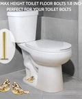 Upgrade Your Bath Setup With These Fresh Golden Bird Ceramic Toilet Bolt Caps on a white toilet with decorative birds.