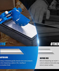 Pro Grade Chisel Sharpening Kit With Sharpening Stones And Honing Guide, comparing sharpening results with kit and manual method