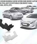 Door Lock Rod Clip Kit For Trucks And SUVs, Heavy Duty Nylon Push Clips For Door Handles And Hood Latch, left and right clips shown
