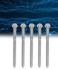 Rugged A2 70 Stainless Steel Hex Lag Screws Self Tapping Wood Screws For DIY Carpentry And Wood Structures in front view