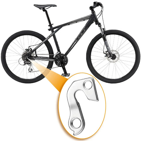 94Mm Bicycle Derailleur Hanger For 135mm And 142mm Rear Spacing CNC Aluminum Anodized Silver Ride Ready on GT bike