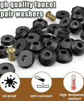 48 Piece Outdoor Faucet Washer Kit With Brass Screws And Flat And Beveled Washers for quick faucet repairs shown with washers and screws.