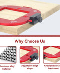 Game Changer Radius Jig Router Templates Paired With Dual Precision Trimming Cutters For No Sweat Woodworking Corners And Smooth Table Edges Heavy Duty Aluminum Alloy Template Kit displaying R40 radius jig on wood.