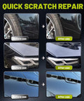 Car before and after using DIY Car Scratch Remover Kit For At Home Paint Repairs No Pro Needed, Polishing And Rubbing Compound With Applicator Pad