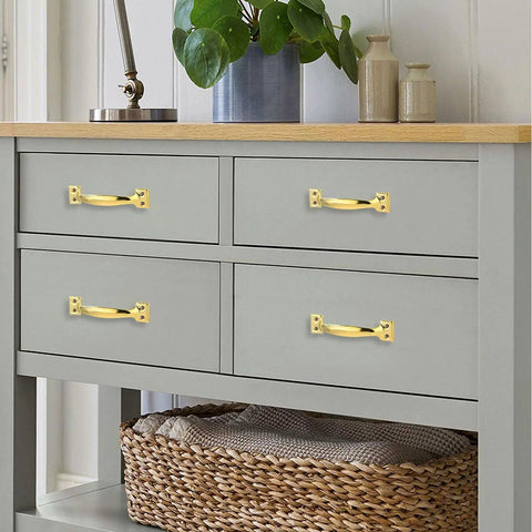 Bow Shaped Gate Handles Set Of Four Metal Pulls For Wardrobes Cupboards Fences Garage Doors And Cabinets Easy Install Furniture Knobs With Included Screws on gray cabinet
