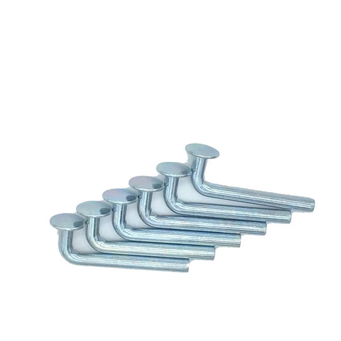 Heavy Duty Pallet Rack Safety Drop Pin Round Top Hat Three Quarters Inch Pin With 0.300 Inch Width And 3.025 Inch Height Beam Lock
