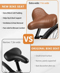 Wide Comfort Bike Saddle For Men And Women With Extra Large Winged Padding, Plush High Resilience Foam Cushion comparison