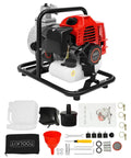 Top Shelf Gas Powered Water Pump With Smooth Quick Pull Start And Serious Flow Power For Backyard Cleanup Pool Draining And Yard Irrigation Includes Free Oil Funnel Filter Kit, 43CC engine with accessories.